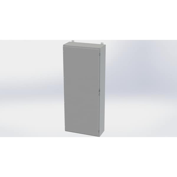 Clamps with Padlock Hasp Electrical Enclosures, 72 in H, 12 in D, 30 in W, NEMA 4, Carbon Steel